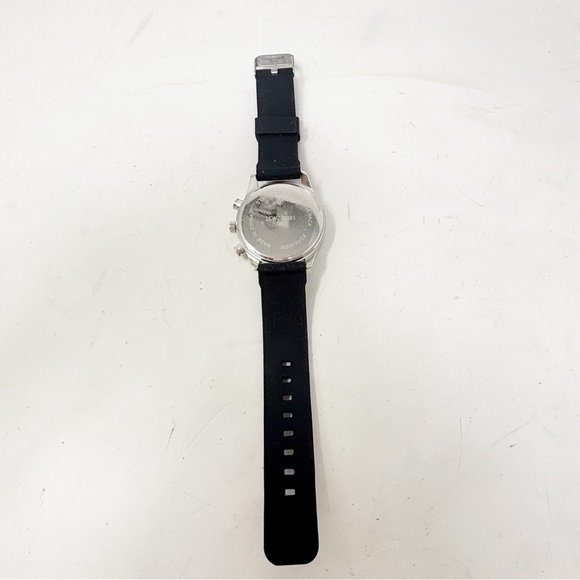 L&Co Men’s Silver Dial Silver Tone Case Black Strap Large 2” Dial LCW20098S - Picture 4 of 5